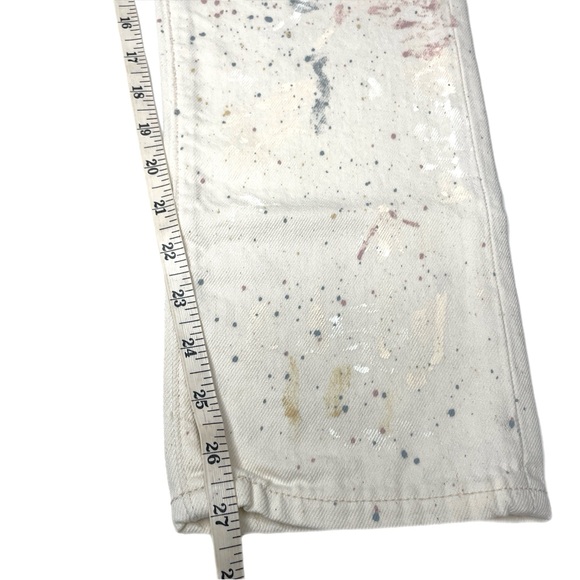 Polo Ralph Lauren Avery Boyfriend White Paint Splatter Jeans - Picture 11 of 15